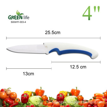 1-Piece 4 inch ceramic slicing knife with soft handle,ceramic bladed utility knife as seen on TV